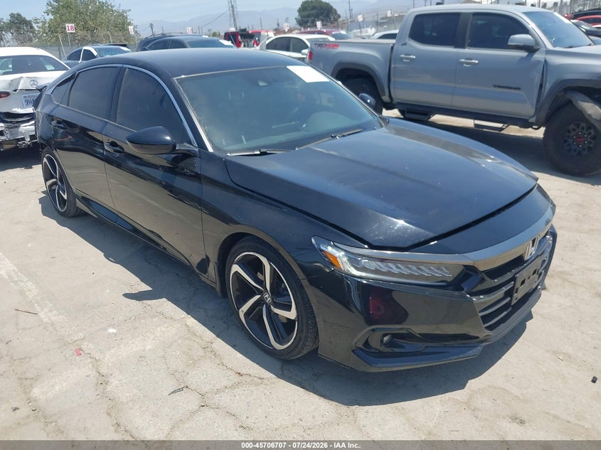 2022 Honda Accord Sport, Правий зад, IAAI, VIN 1HGCV1F37NA097108