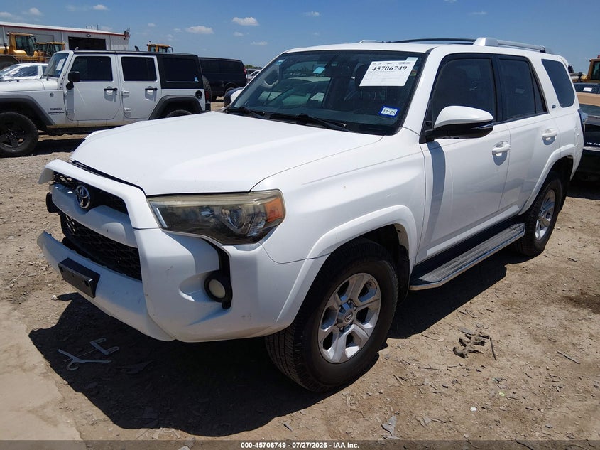 Vin: jtezu5jr0e5079746, lot: 46205405, toyota 4runner sr5 premium 20142