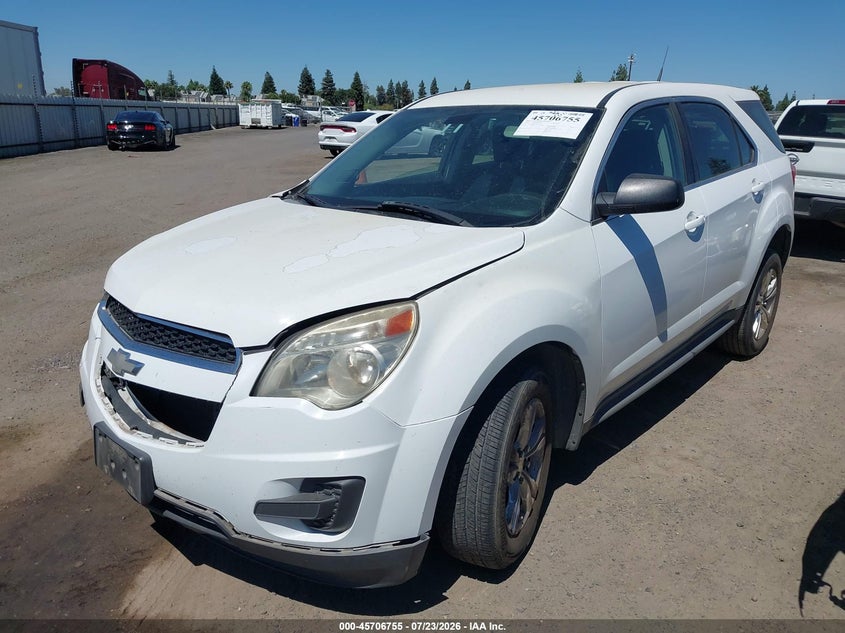 Vin: 2cnalbewxa6255537, lot: 46205411, chevrolet equinox ls 20102