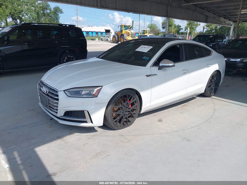 Vin: waub4cf59ja030219, lot: 46205448, audi s5 3.0t premium plus 20182