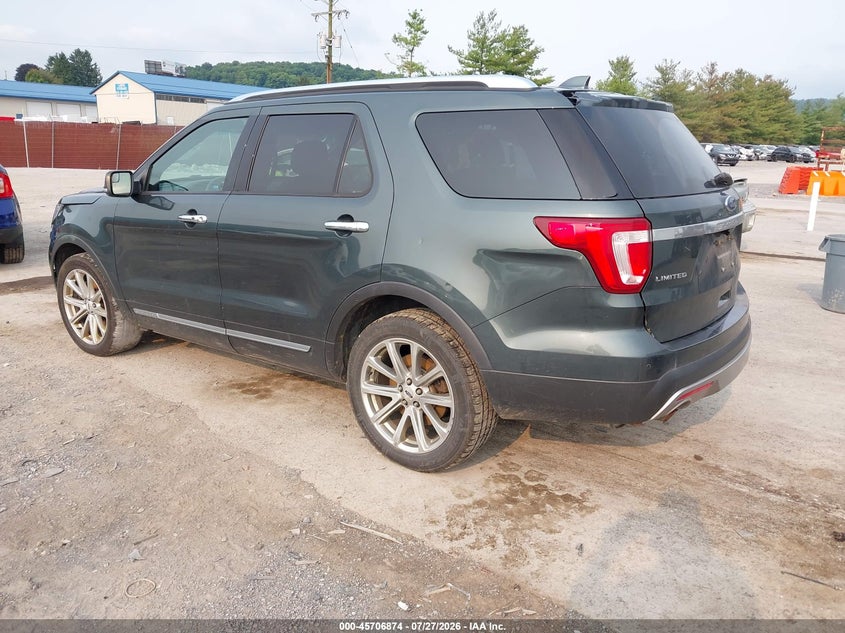 Vin: 1fm5k8f89ggc49342, lot: 46205529, ford explorer limited 20163