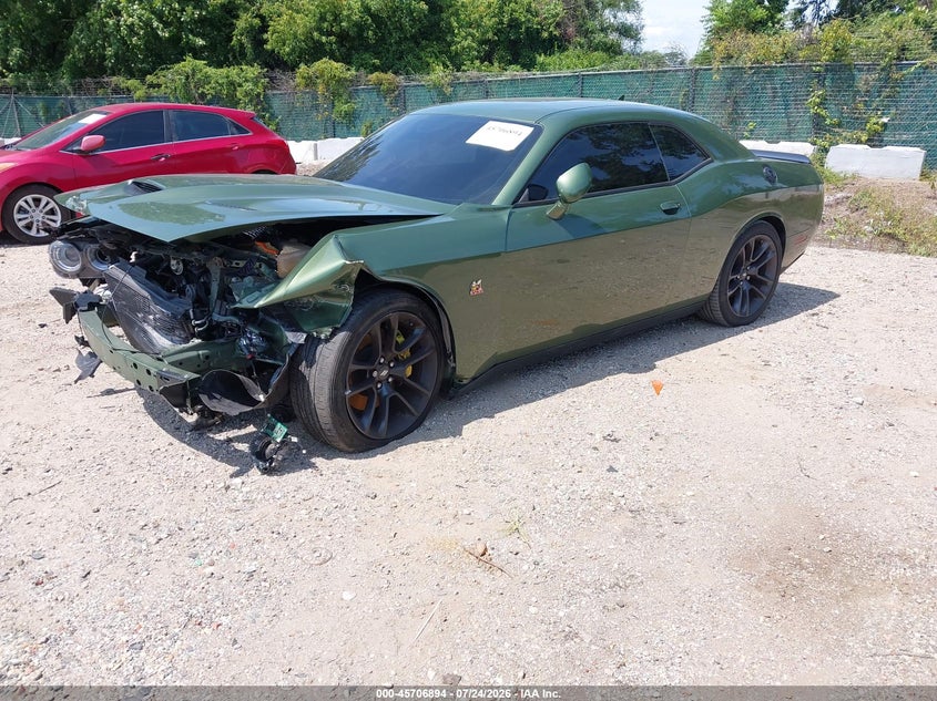 Vin: 2c3cdzfj9mh627582, lot: 46205550, dodge challenger r/t scat pack 20212