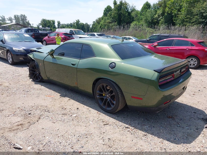 Vin: 2c3cdzfj9mh627582, lot: 46205550, dodge challenger r/t scat pack 20213