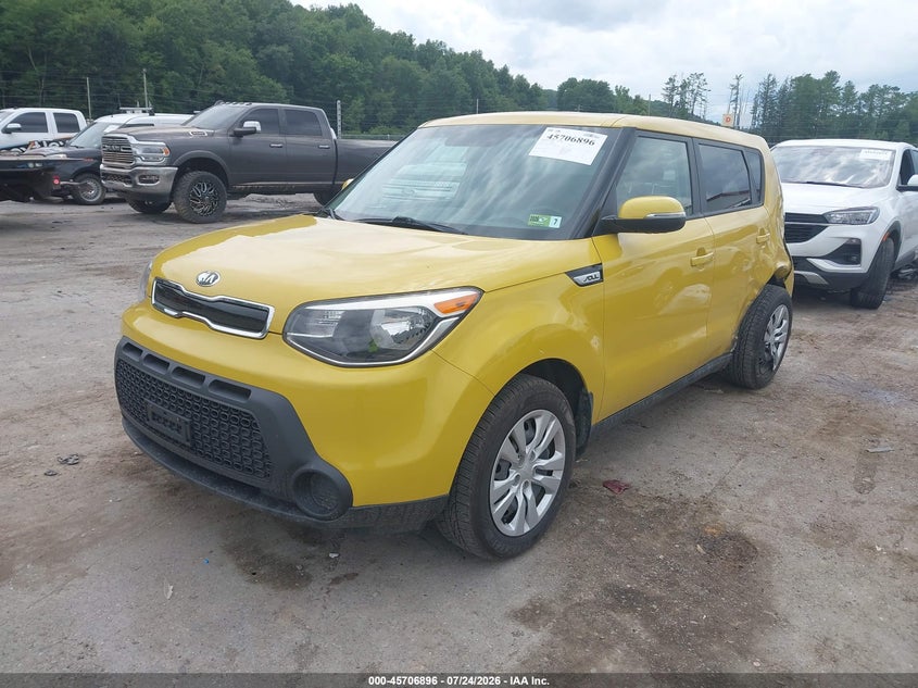 Vin: kndjp3a53e7022682, lot: 46205552, kia soul + 20142
