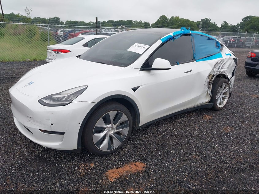 Vin: 7saygaee1nf363802, lot: 46205592, tesla model y long range dual motor all-wheel drive 20222