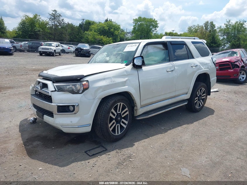 Vin: jtebu5jr0g5357422, lot: 46205594, toyota 4runner limited 20162