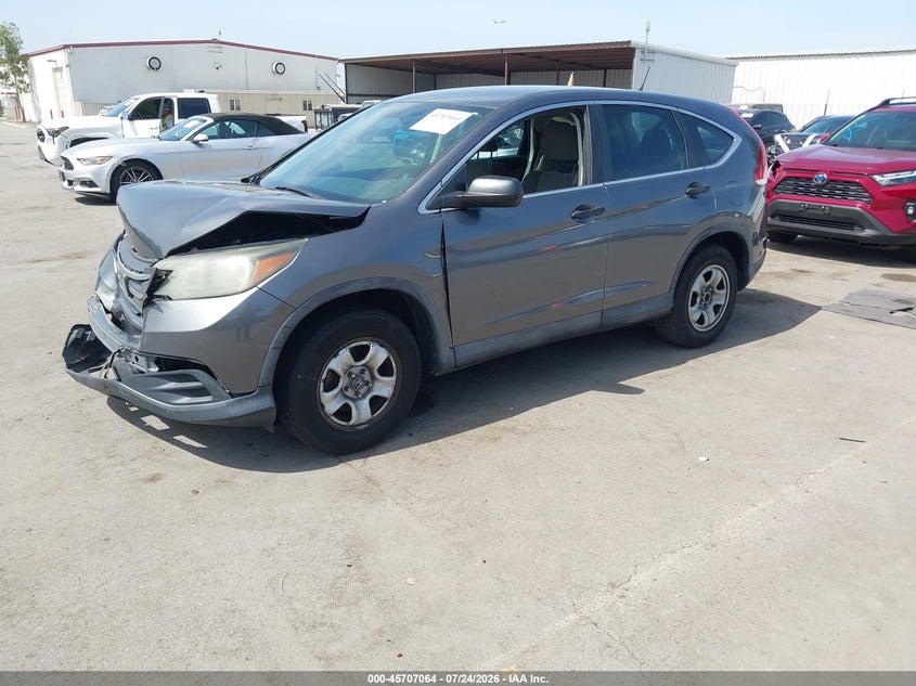 2014 Honda Cr-V Lx, Удар спереди, IAAI, VIN 3CZRM3H34EG713198 — фото 2