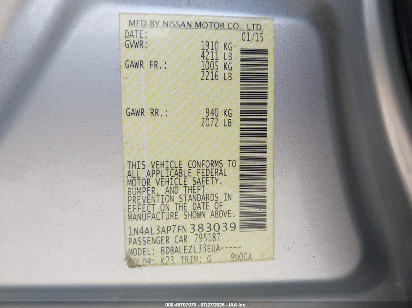 Фото 9 - NISSAN ALTIMA