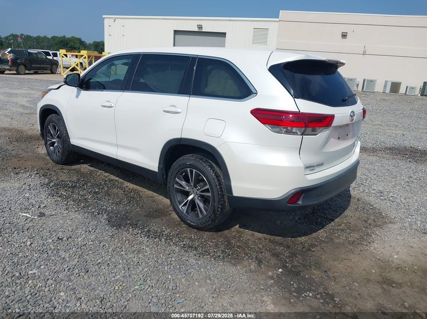 Vin: 5tdzzrfh4ks329590, lot: 46205848, toyota highlander le 20193