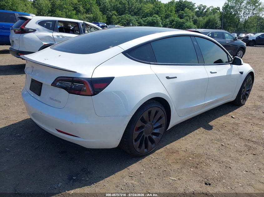 Vin: 5yj3e1ec5nf359120, lot: 46205872, tesla model 3 performance dual motor all-wheel drive 20224