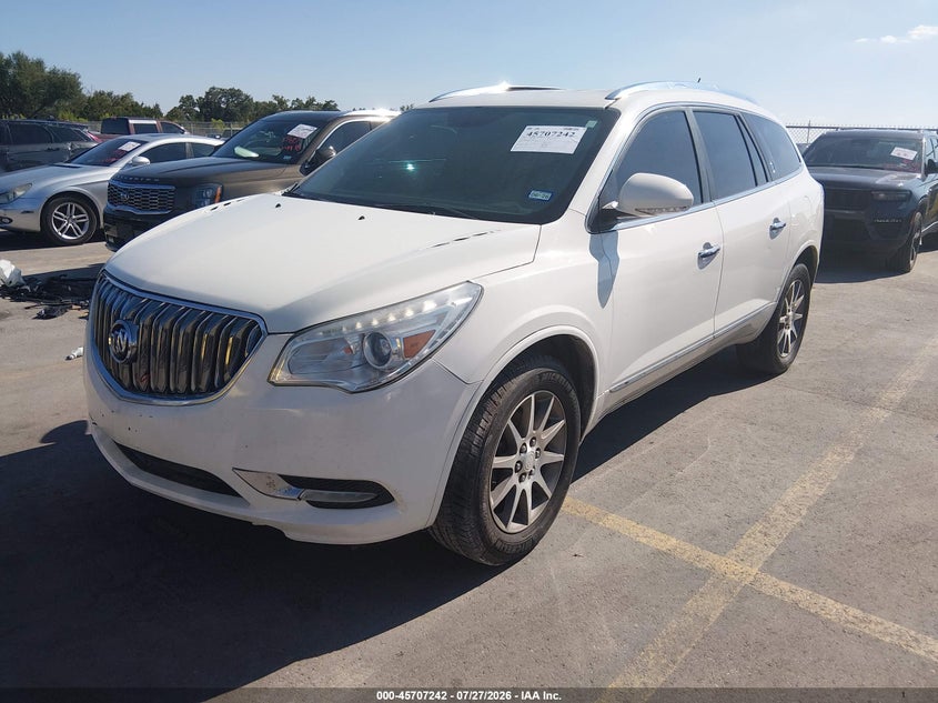 Vin: 5gakrbkd0ej197555, lot: 46205898, buick enclave leather 20142