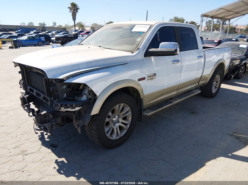 Vin: 1c6rr7wm7fs521057, lot: 46206022, ram 1500 laramie longhorn 20152