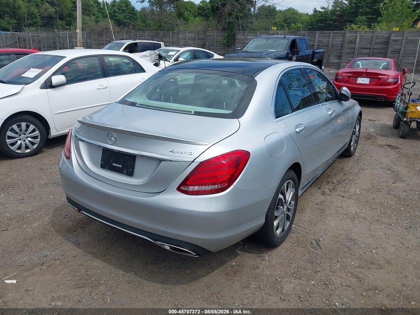 Vin: 55swf4kb5gu147584, lot: 46206028, mercedes-benz c 300 4matic 20164