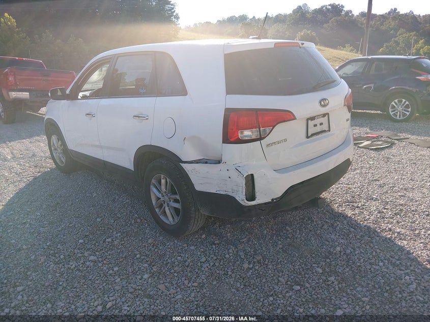 Vin: 5xykt3a63fg629596, lot: 46206111, kia sorento lx 20153