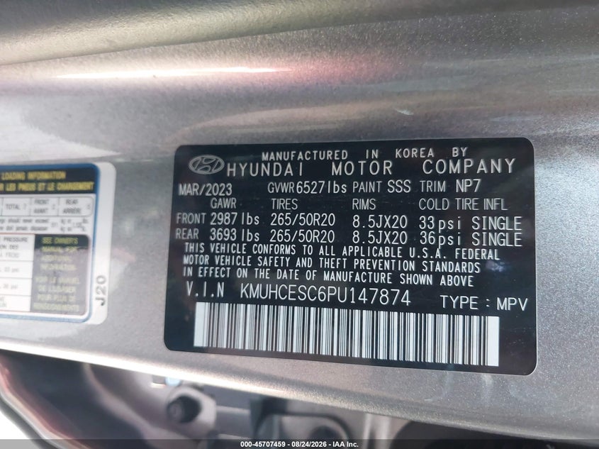 GENESIS GV80 2023 VIN KMUHCESC6PU147874