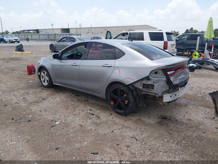 Vin: 1c3cdfbbxfd390310, lot: 46206171, dodge dart sxt 20153