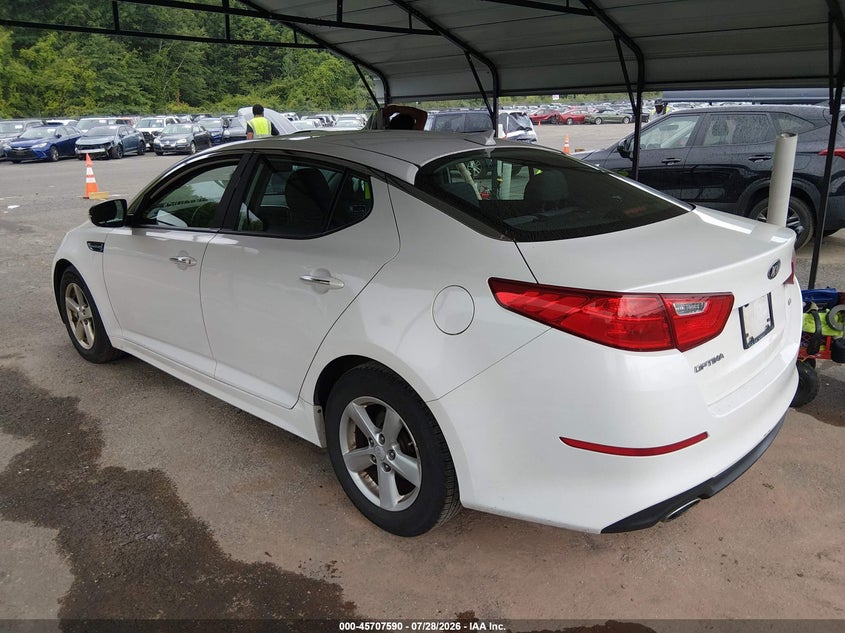 Vin: knagm4a71f5535367, lot: 46206246, kia optima lx 20153