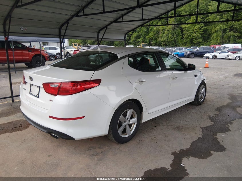 Vin: knagm4a71f5535367, lot: 46206246, kia optima lx 20154