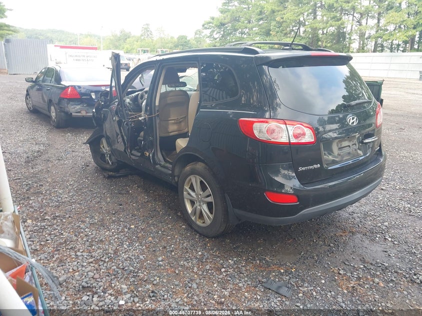 Vin: 5xyzkdag7cg154434, lot: 46206395, hyundai santa fe limited v6 20123