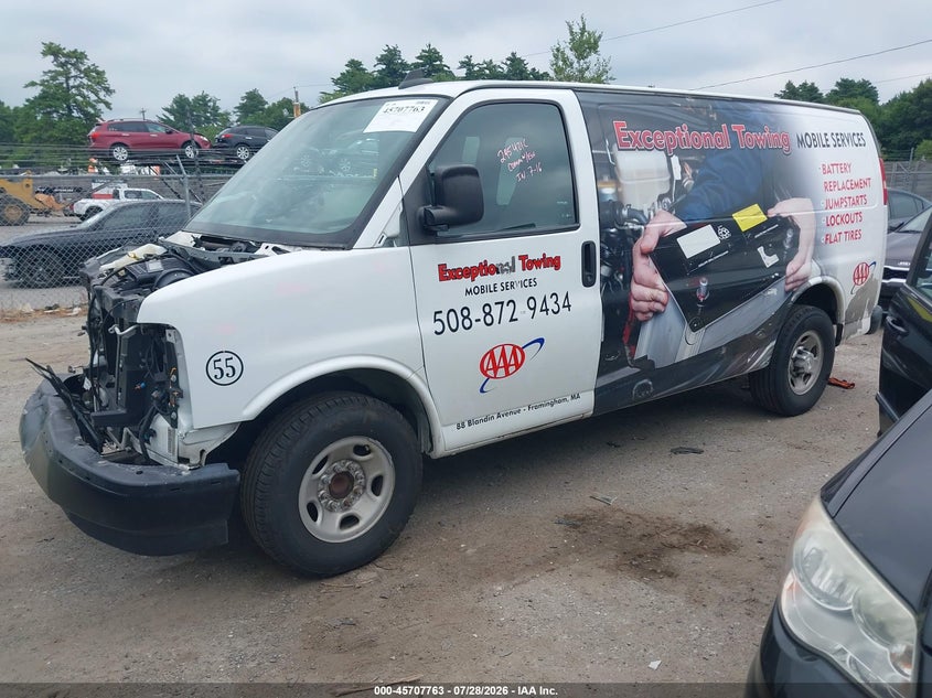 Vin: 1gcwgafg3j1209356, lot: 46206419, chevrolet express 2500 work van 20182