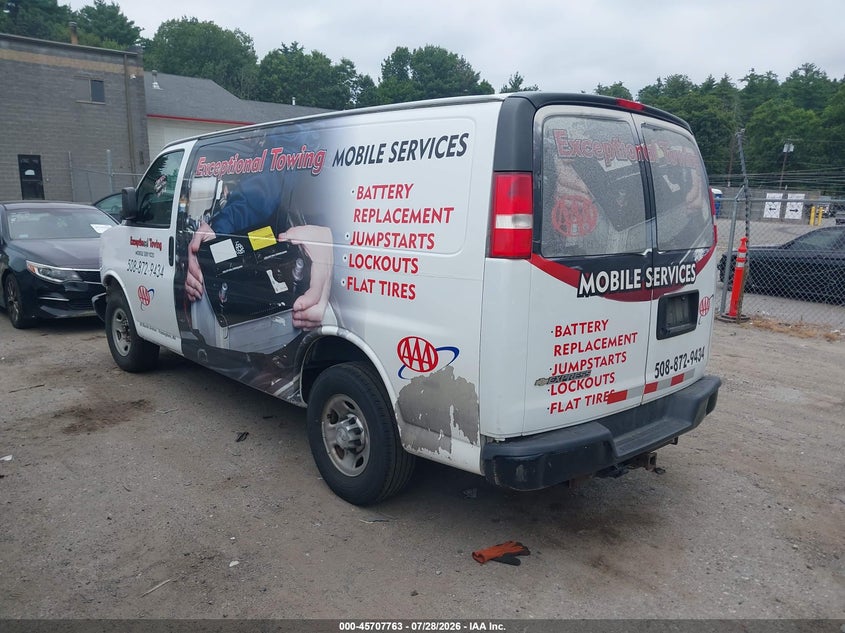 Vin: 1gcwgafg3j1209356, lot: 46206419, chevrolet express 2500 work van 20183