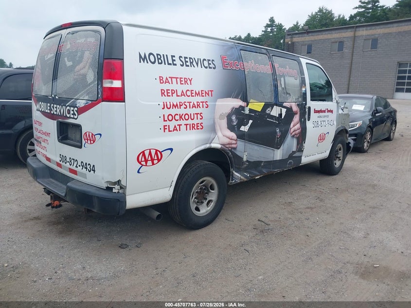 Vin: 1gcwgafg3j1209356, lot: 46206419, chevrolet express 2500 work van 20184
