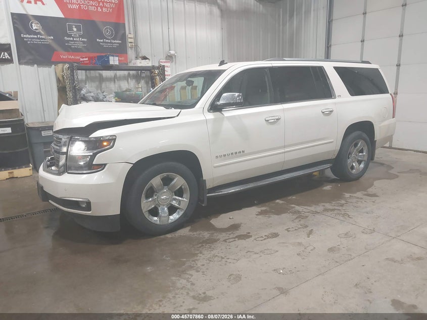 Vin: 1gnskkkc8fr271132, lot: 46206516, chevrolet suburban ltz 20152