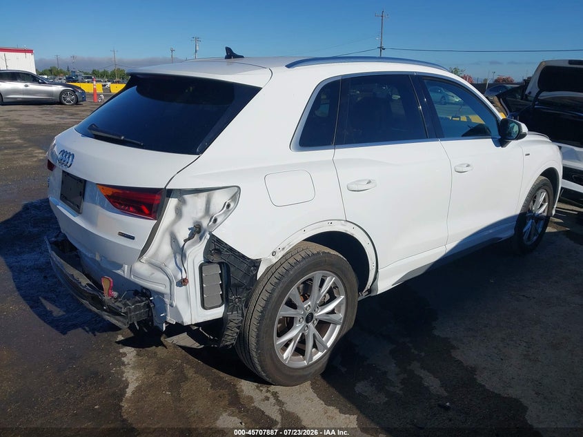Vin: wa1decf31r1061400, lot: 46206543, audi q3 premium 45 tfsi s line quattro tiptronic 20244