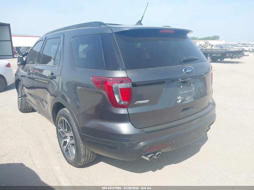 Vin: 1fm5k8gt8jga79565, lot: 46206622, ford explorer sport 20183