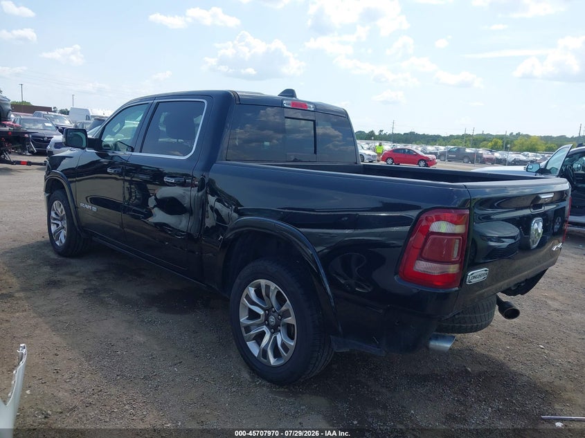Vin: 1c6srfkt6ln189020, lot: 46206626, ram 1500 laramie longhorn  4x4 5'7 box 20203