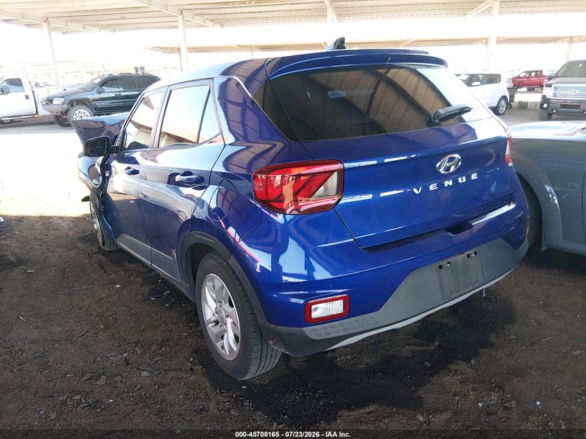 Vin: kmhrb8a31mu067886, lot: 46206821, hyundai venue se 20213