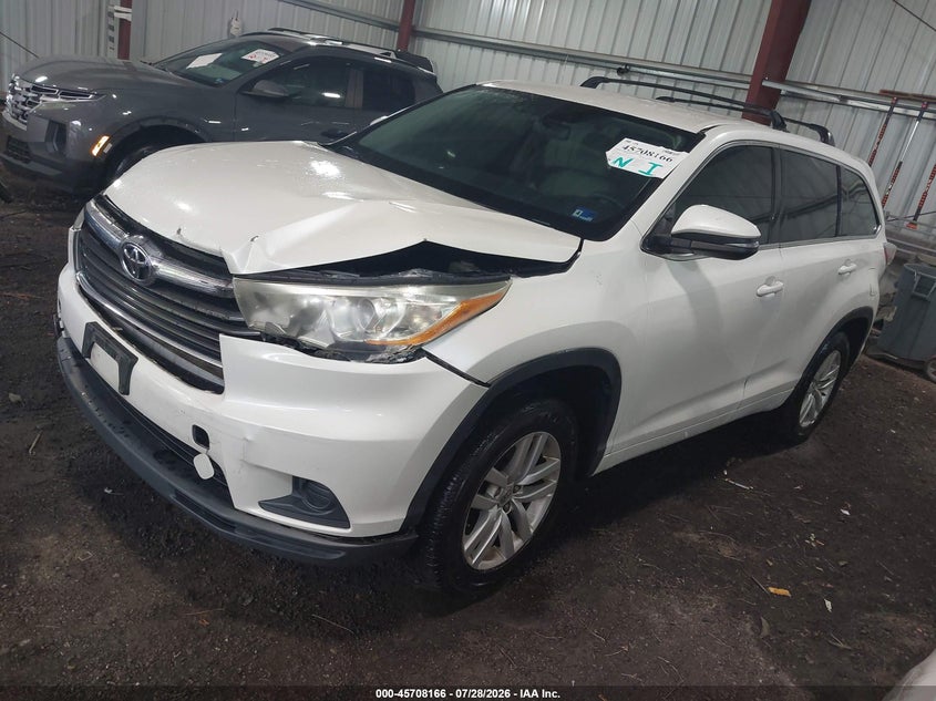 Vin: 5tdzarfh6es006153, lot: 46206822, toyota highlander le 20142
