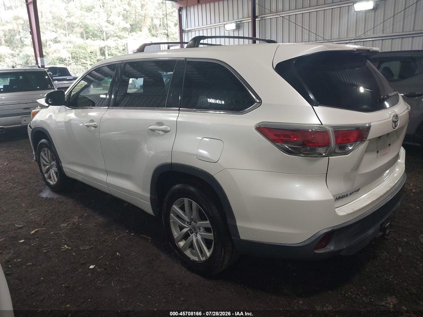 Vin: 5tdzarfh6es006153, lot: 46206822, toyota highlander le 20143