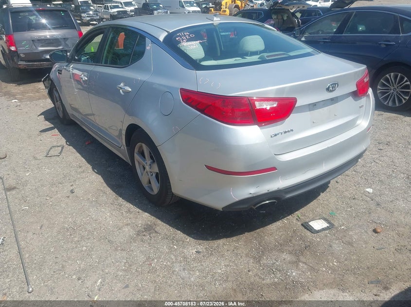 Vin: 5xxgm4a76eg275948, lot: 46206839, kia optima lx 20143