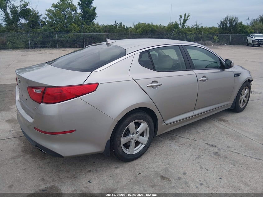 Vin: knagm4a76f5588436, lot: 46206862, kia optima lx 20154