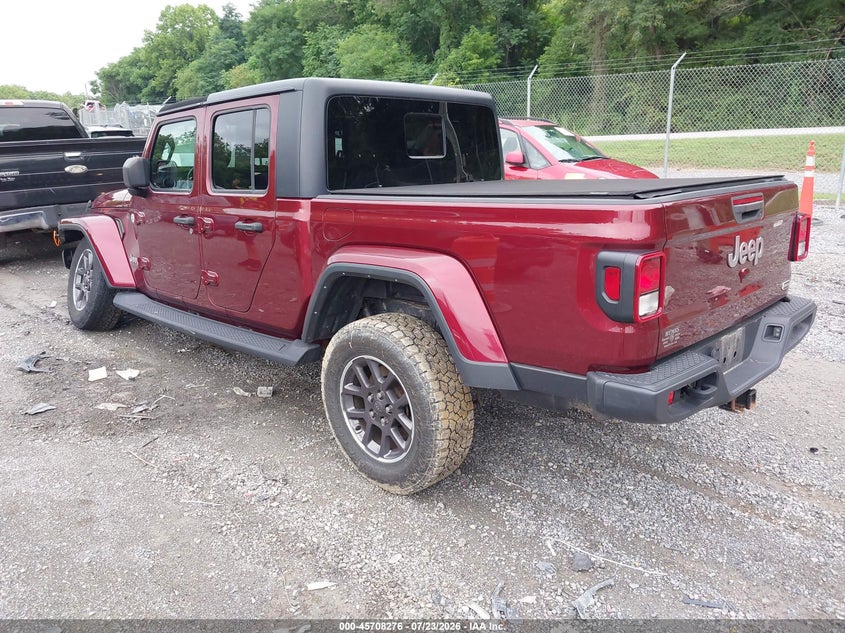 Vin: 1c6hjtfg9ml587817, lot: 46206932, jeep gladiator overland 4x4 20213