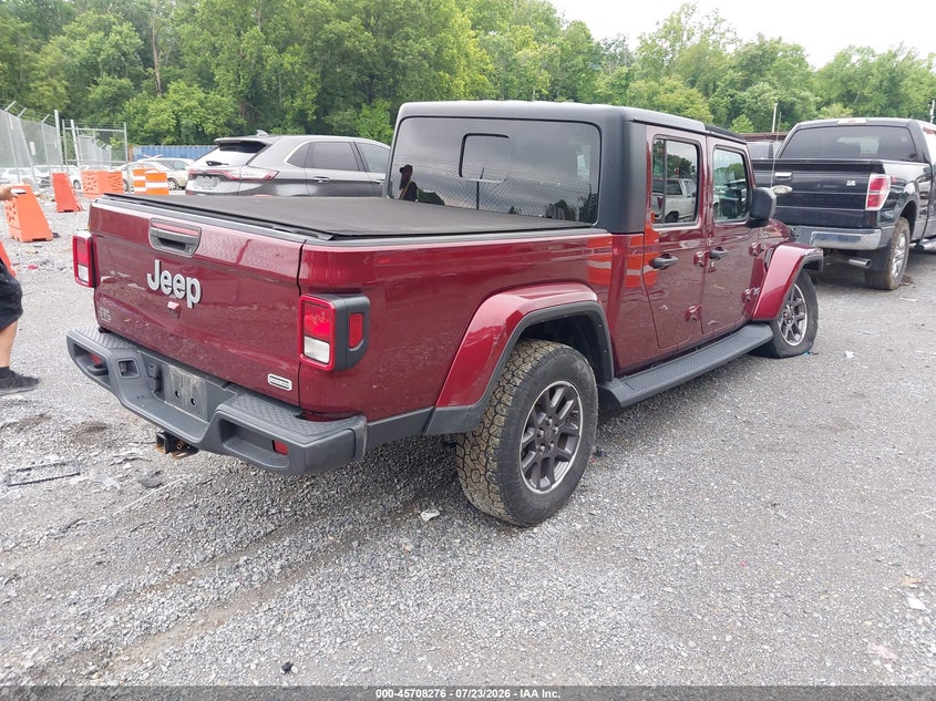 Vin: 1c6hjtfg9ml587817, lot: 46206932, jeep gladiator overland 4x4 20214