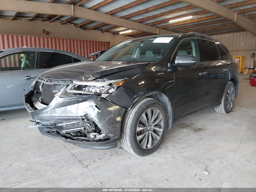2016 Acura MDX, Удар спереди, IAAI, VIN 5FRYD3H4XGB018211 — фото 2