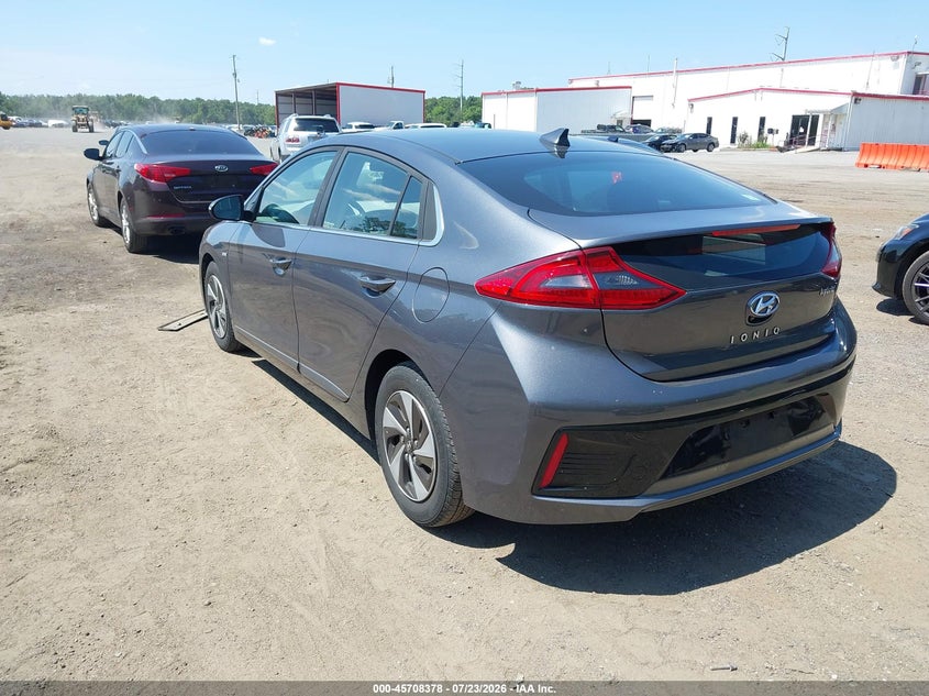 Vin: kmhc75lc0ju081941, lot: 46207034, hyundai ioniq hybrid sel 20183