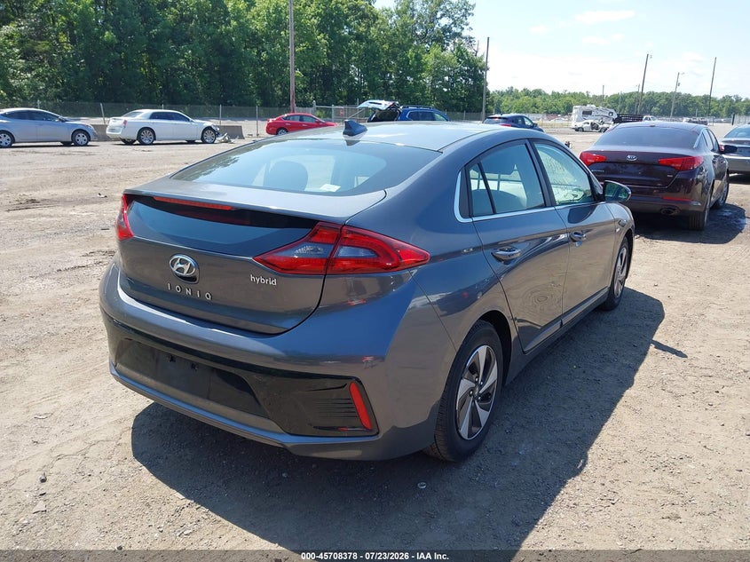 Vin: kmhc75lc0ju081941, lot: 46207034, hyundai ioniq hybrid sel 20184