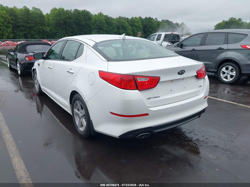 Vin: knagm4a72f5626535, lot: 46207131, kia optima lx 20153