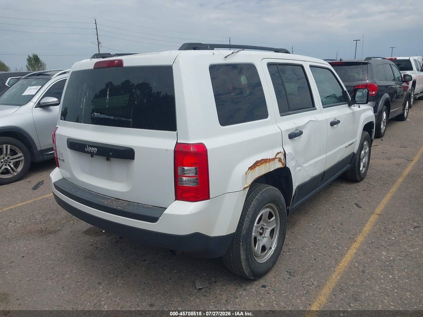 Vin: 1c4njrbb8cd624583, lot: 46207174, jeep patriot sport 20124