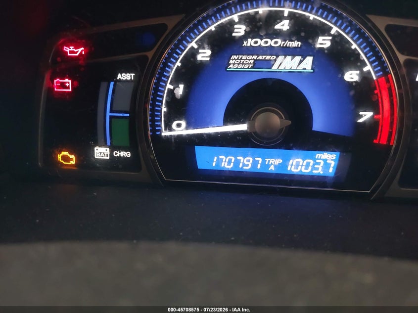 2007 HONDA CIVIC HYBRID auction photo 7