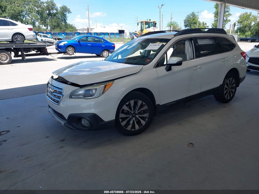 Vin: 4s4bsbjc8f3355072, lot: 46207322, subaru outback 2.5i limited 20152