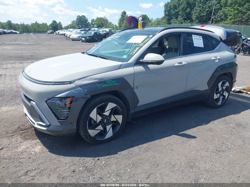 Vin: km8he3a34ru106628, lot: 46207445, hyundai kona limited 20242