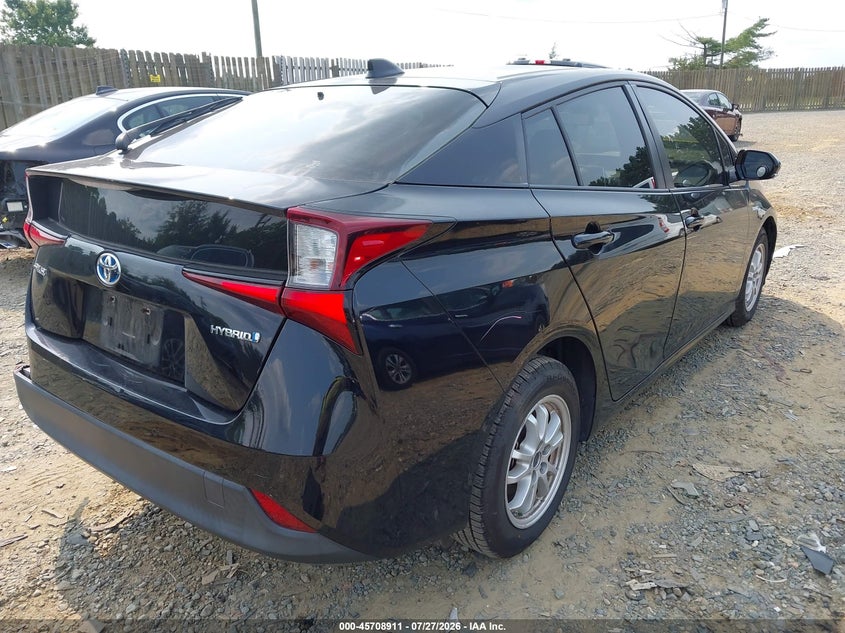 Vin: jtdkarfu7l3118540, lot: 46207567, toyota prius le 20204