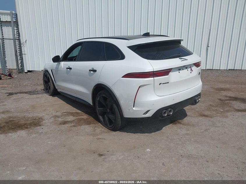 Vin: sadcz2eexpa712527, lot: 46207578, jaguar f-pace svr p550 awd automatic 20233