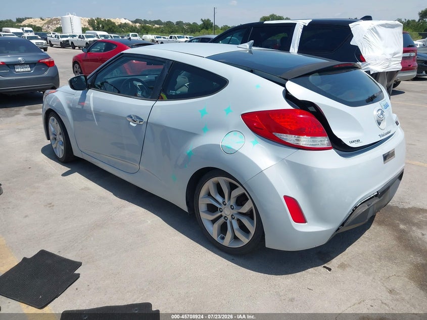 Vin: kmhtc6ad5eu212817, lot: 46207580, hyundai veloster re:flex w/black 20143