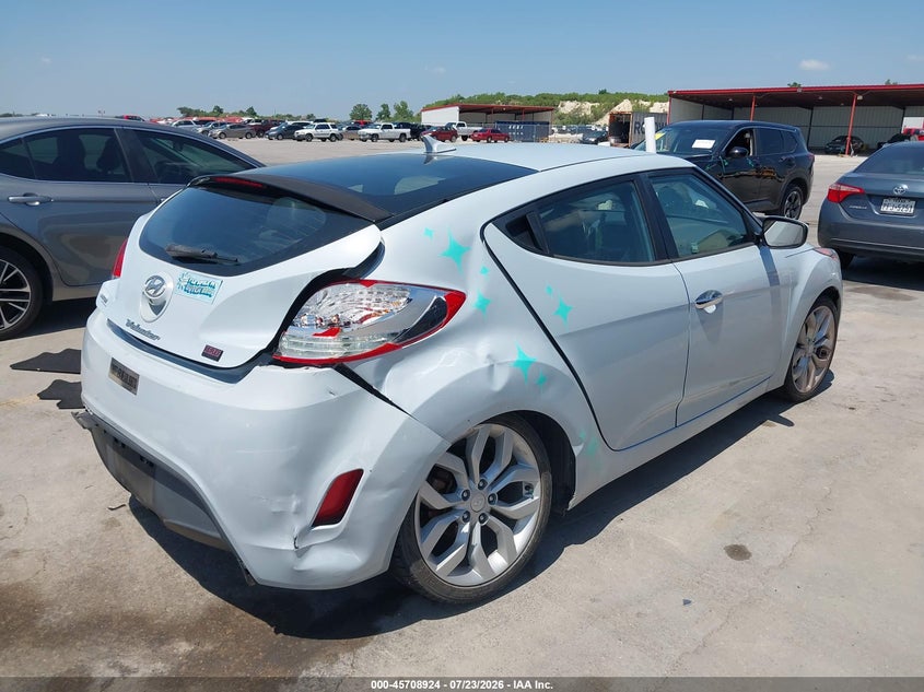 Vin: kmhtc6ad5eu212817, lot: 46207580, hyundai veloster re:flex w/black 20144