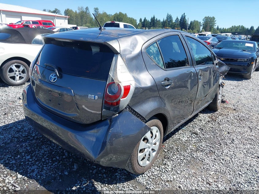 Vin: jtdkdtb37e1558287, lot: 46207616, toyota prius c two 20144